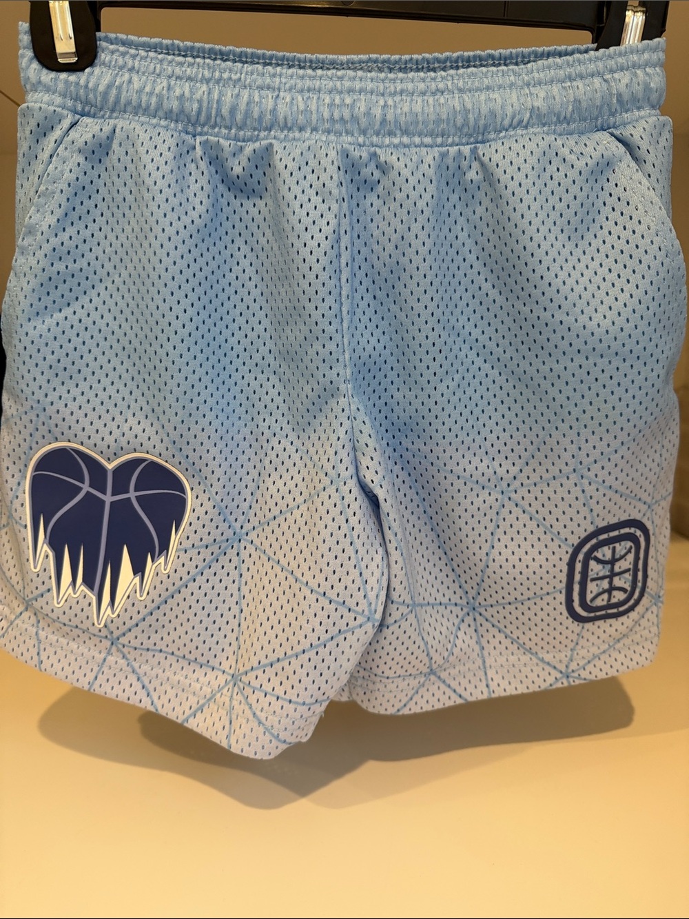 Light Blue Boys' Athletic Mesh Shorts